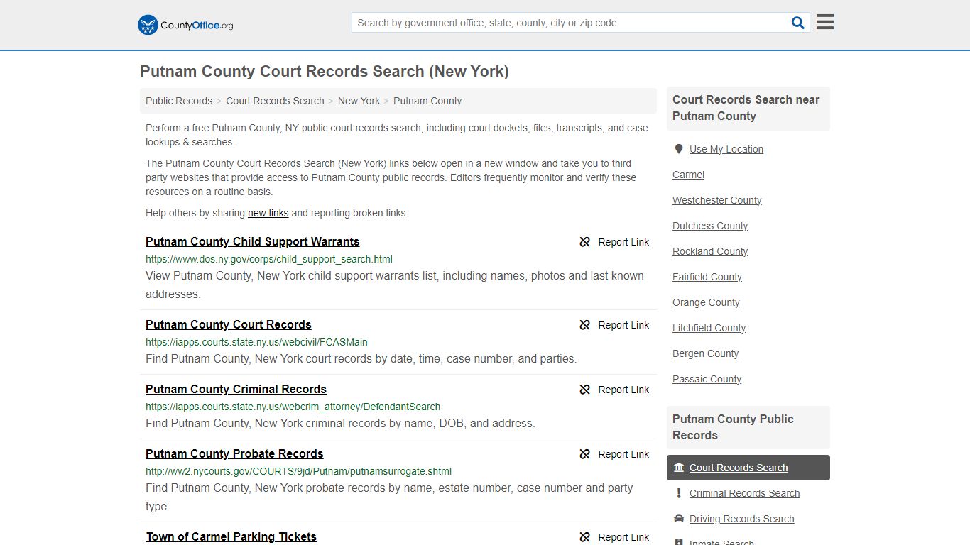 Putnam County Court Records Search (New York) - County Office